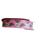 Mama's Girl Pink Flower Nylon Dog Collar