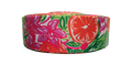 1.5" Wide Citrus and Flowers Nylon Dog Collar