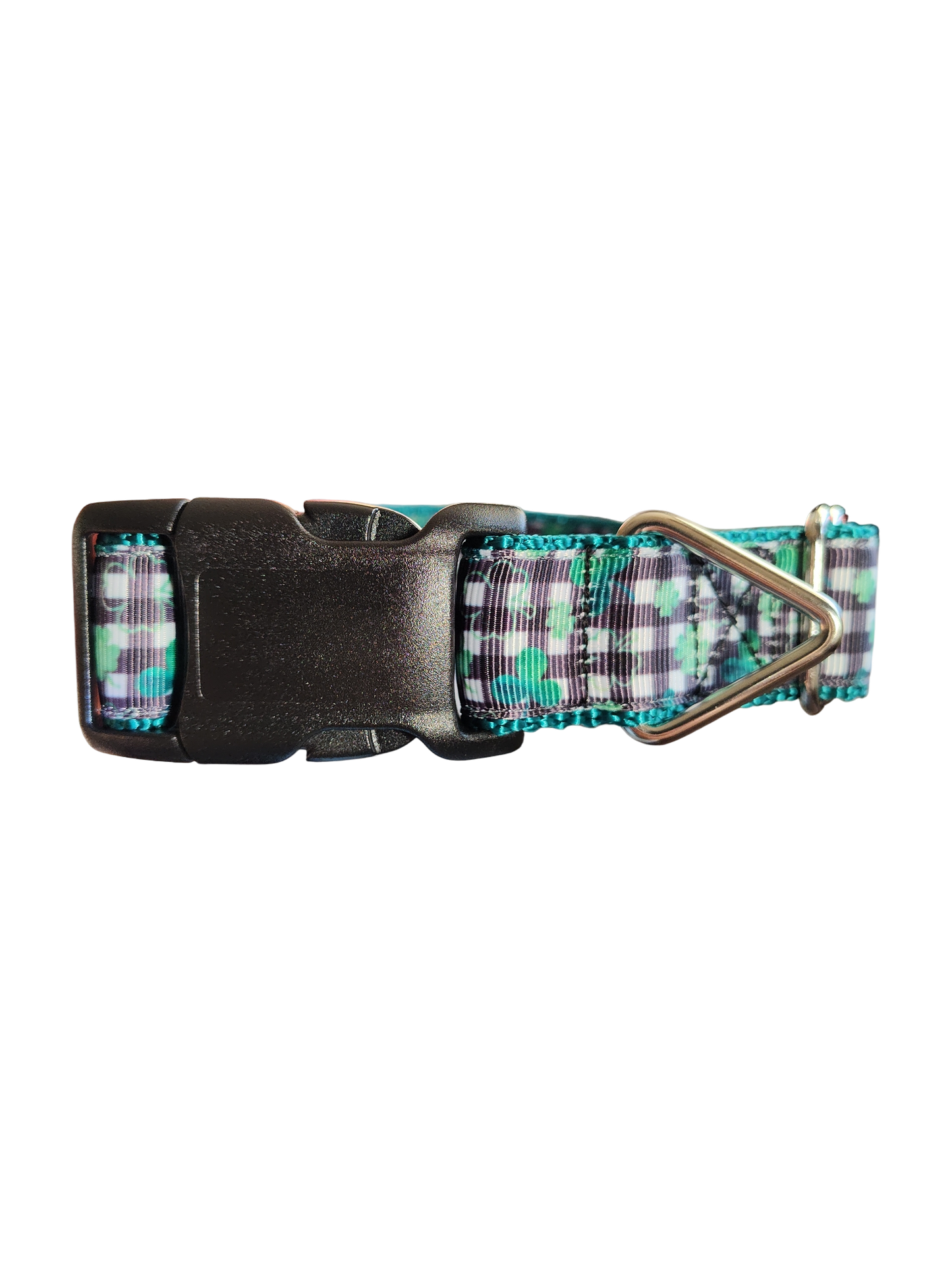 Gingham Clover Nylon Dog Collar | Purrfect Pet Kingdom