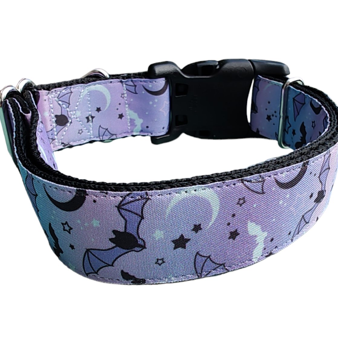Halloween Purple Bats Nylon Dog Collar | Purrfect Pet Kingdom
