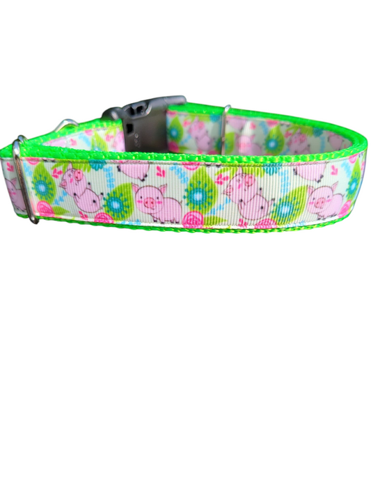 Pigs Playing Nylon Dog Collar | Purrfect Pet Kingdom