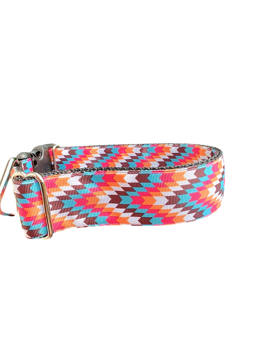 1.5" Wide Tribal Chevron Nylon Dog Collar | Purrfect Pet Kingdom