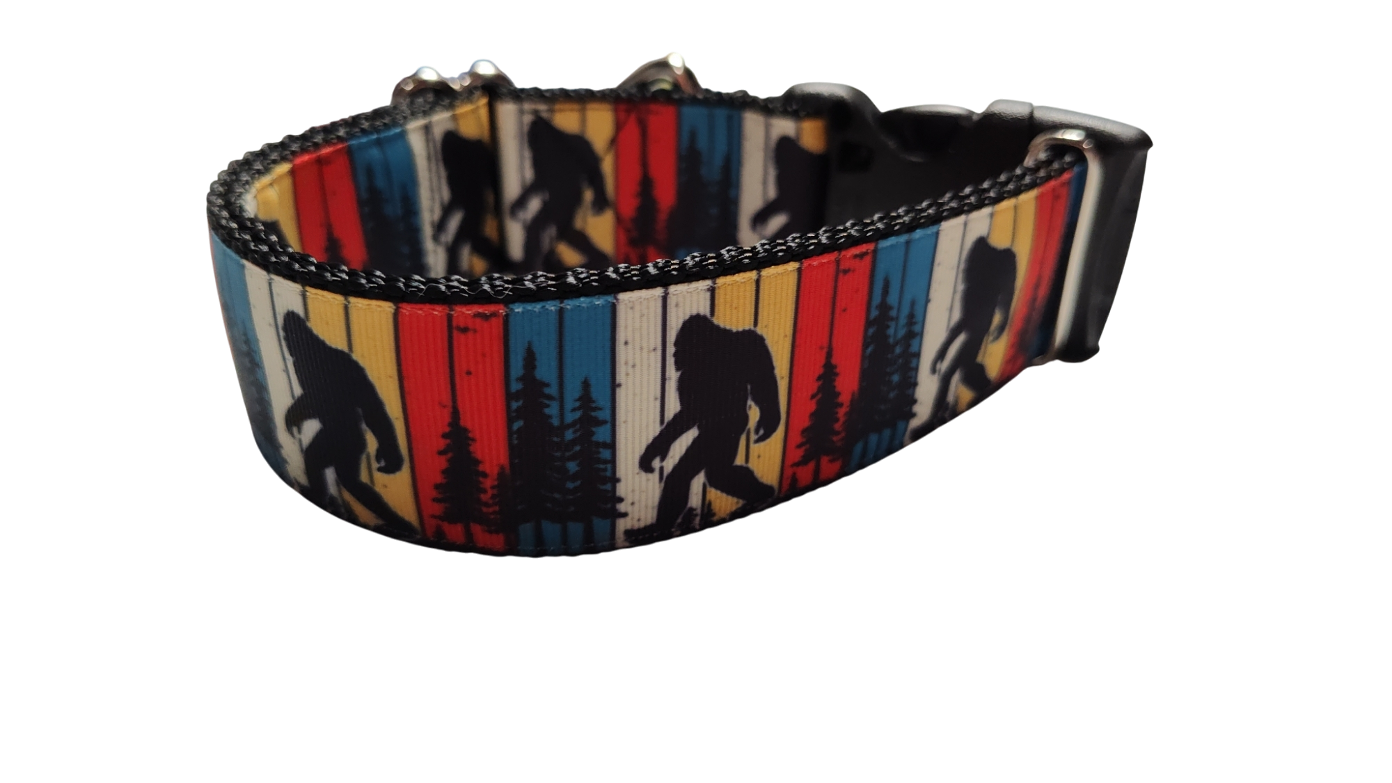 1.5" Wide Bigfoot Sasquatch Yeti Nylon Dog Collar