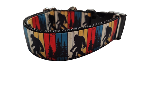 1.5" Wide Bigfoot Sasquatch Yeti Nylon Dog Collar | Purrfect Pet Kingdom