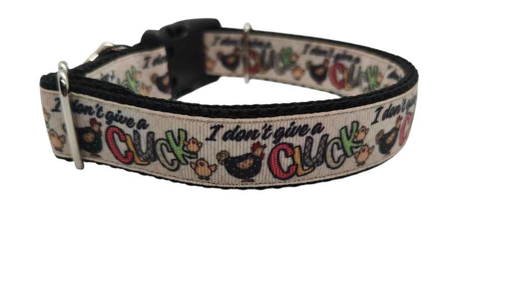 Don't Give A Cluck Nylon Dog Collar