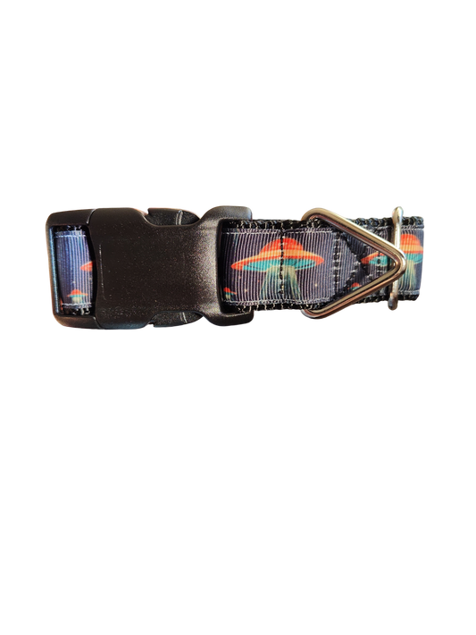 Orange UFO Nylon Dog Collar | Purrfect Pet Kingdom
