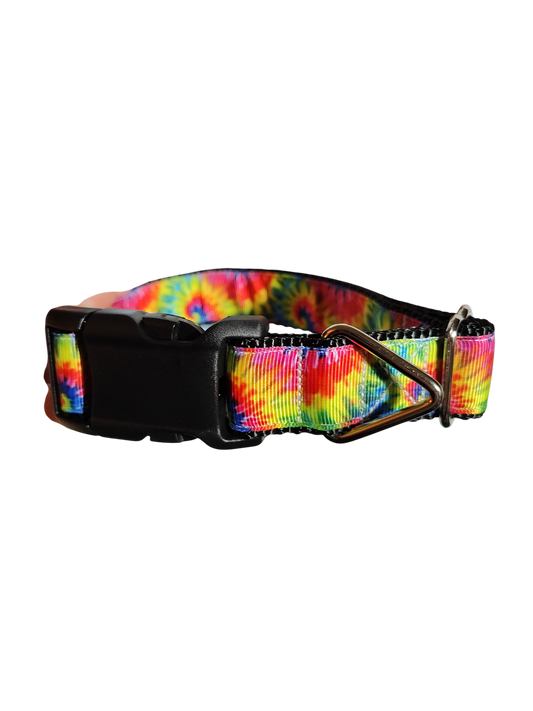 Rainbow Tie-Dye Nylon Dog Collar | Purrfect Pet Kingdom