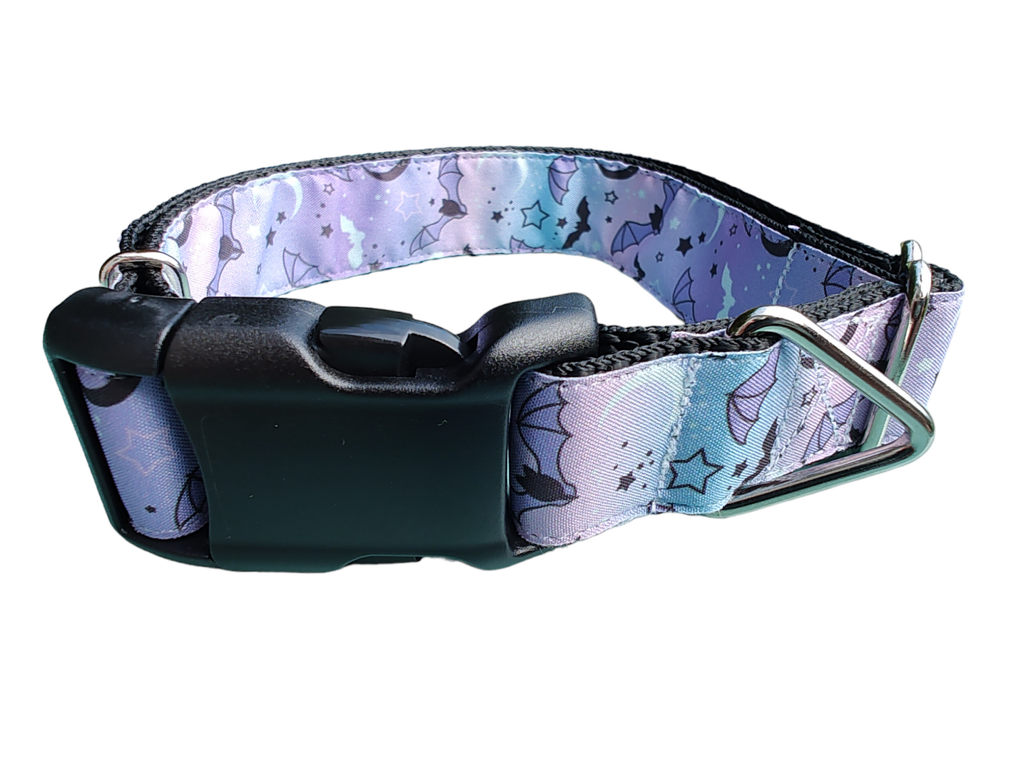 Halloween Purple Bats Nylon Dog Collar | Purrfect Pet Kingdom