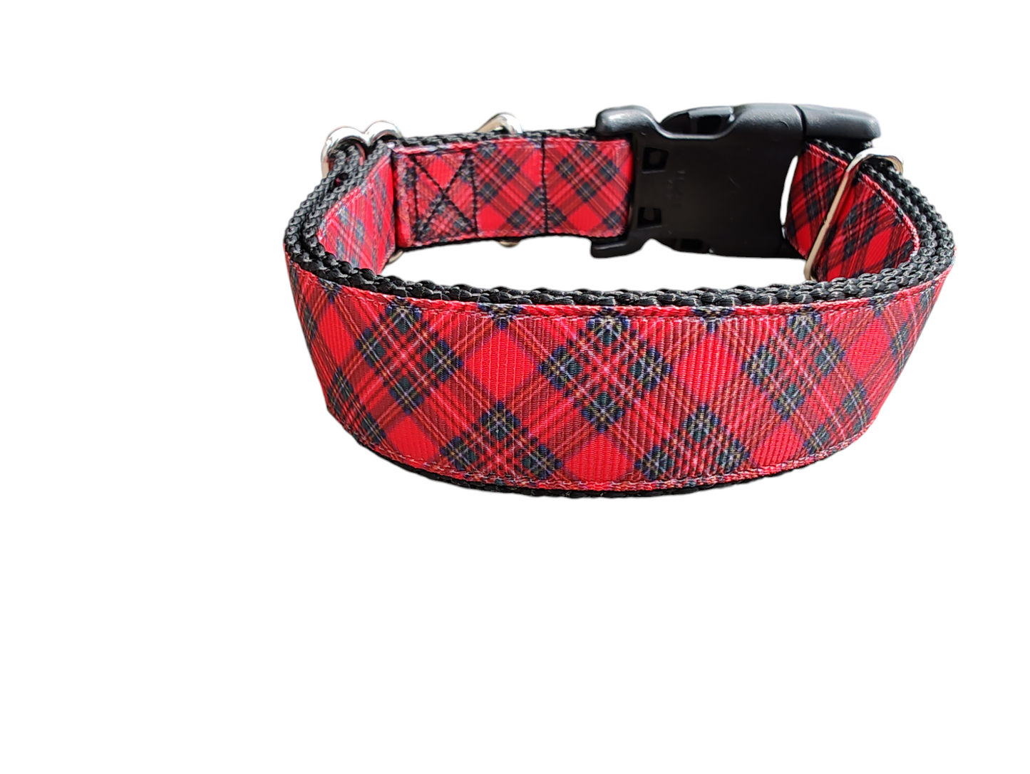 Red Tartan Plaid Nylon Dog Collar | Purrfect Pet Kingdom