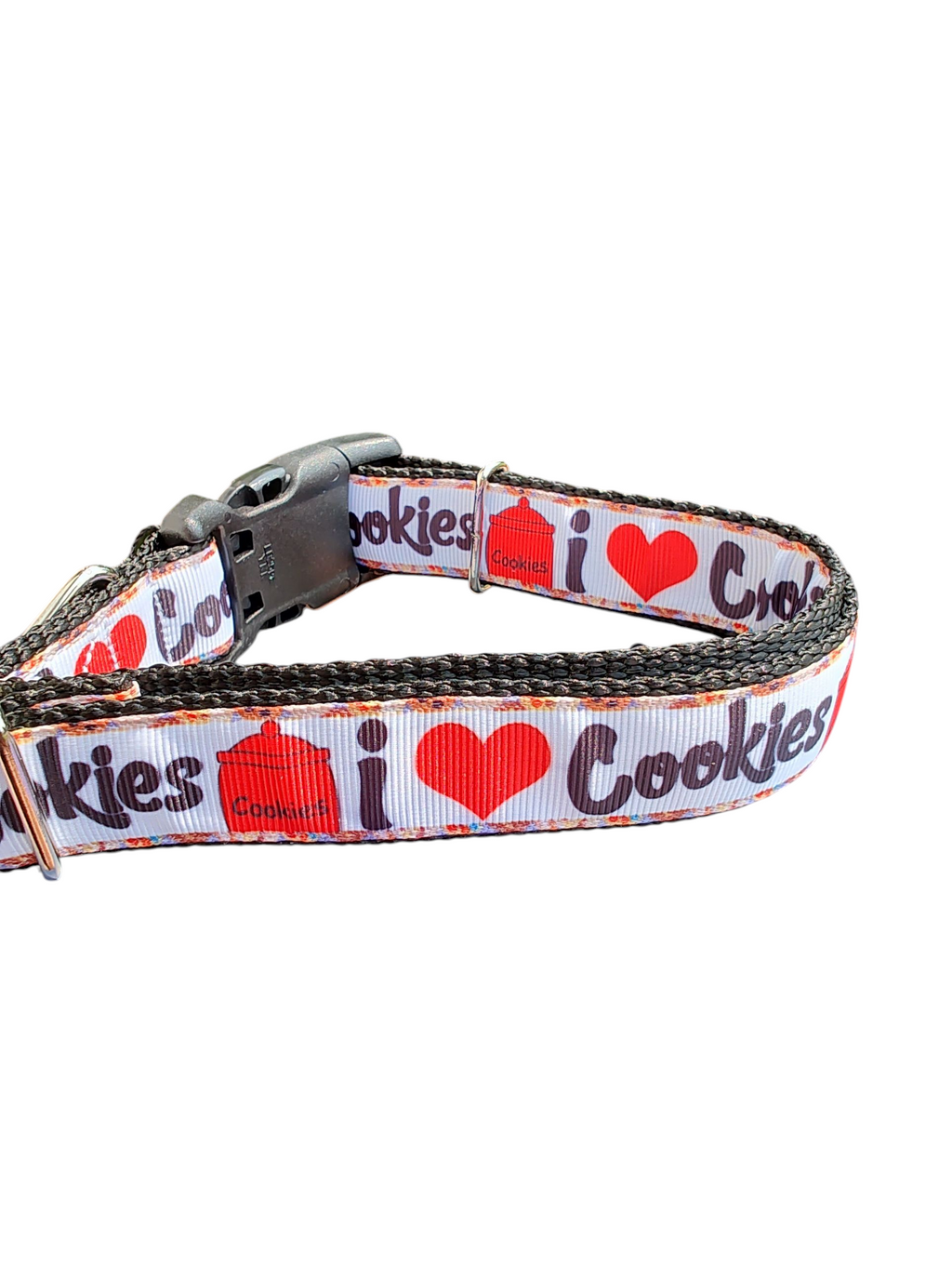 I Heart Cookies Nylon Dog Collar