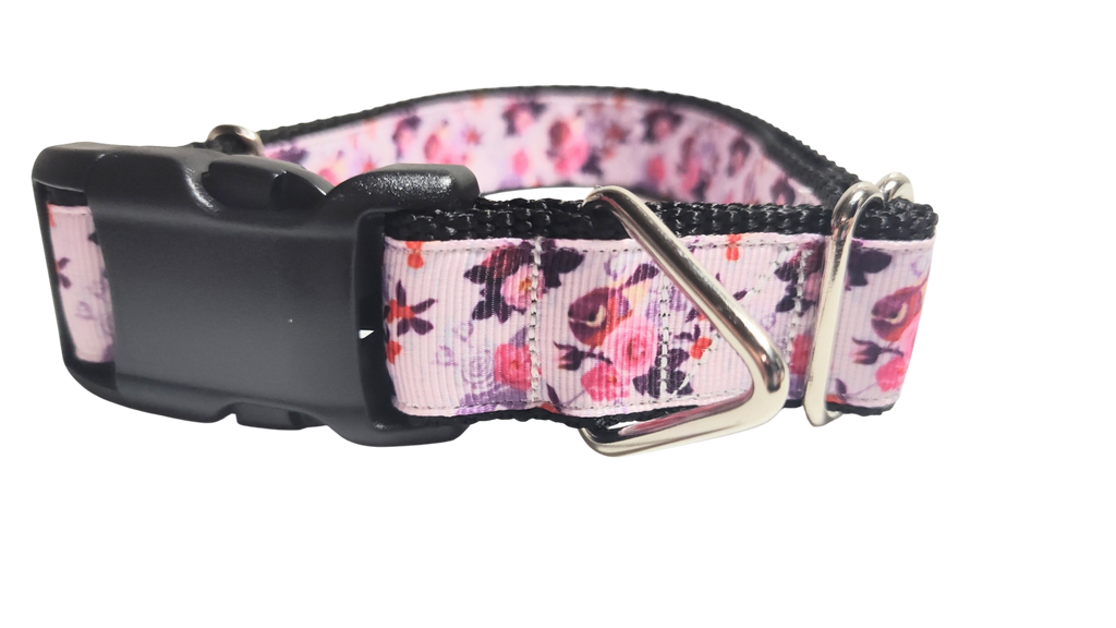 Birds and Flowers Nylon Dog Collar