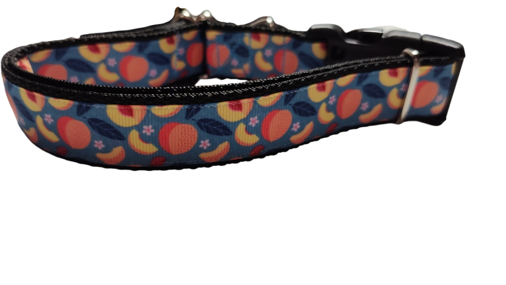 Peach Blossoms Nylon Dog Collar