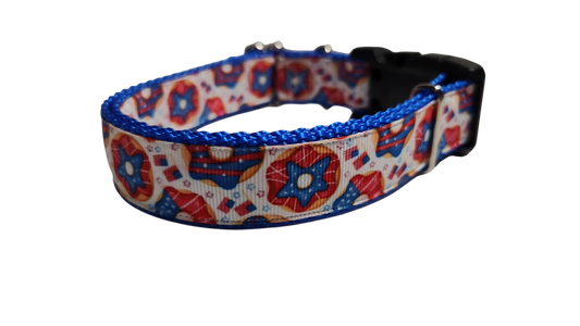 Patriotic Donuts Nylon Dog Collar | Purrfect Pet Kingdom
