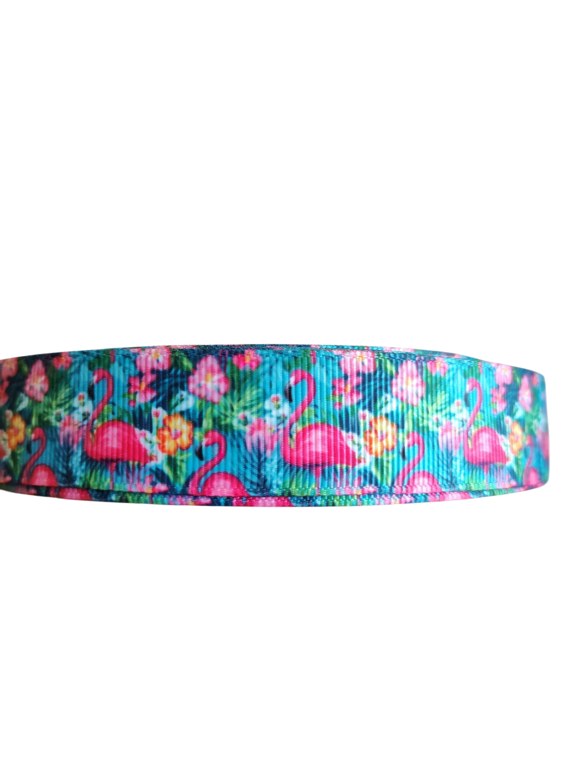 Floral Flamingo Nylon Dog Collar | Purrfect Pet Kingdom