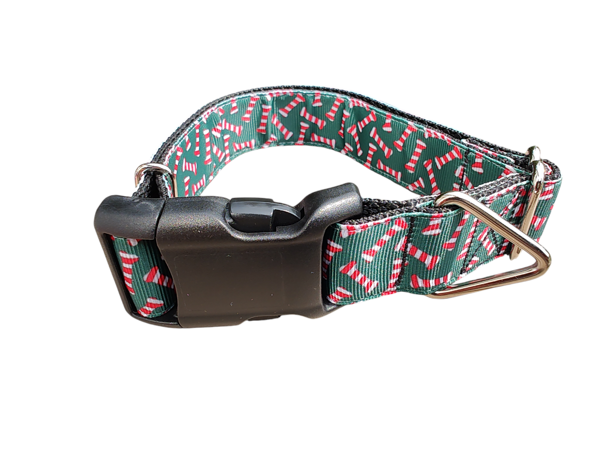 Candy Cane Bones Christmas Nylon Dog Collar | Purrfect Pet Kingdom