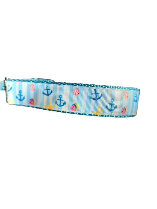 Anchors and Fish Nylon Dog Collar | Purrfect Pet Kingdom