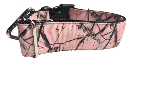 1.5" Wide Pink Camo Nylon Dog Collar | Purrfect Pet Kingdom