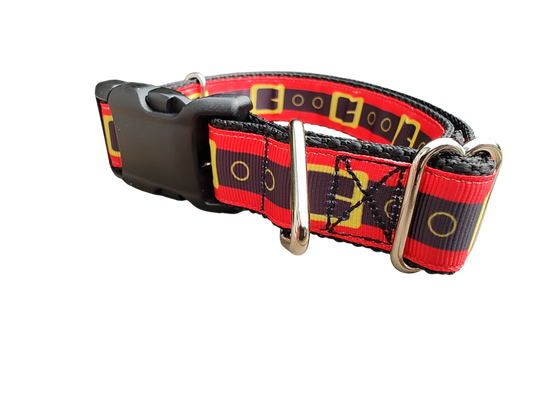 Santa Belt Christmas Nylon Dog Collar | Purrfect Pet Kingdom