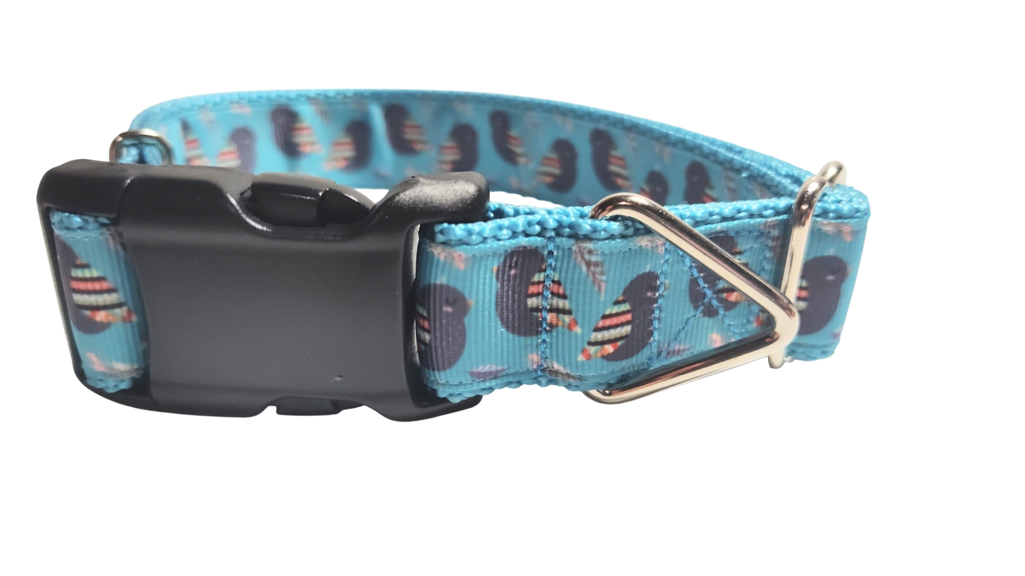 Striped Winged Bird Nylon Dog Collar