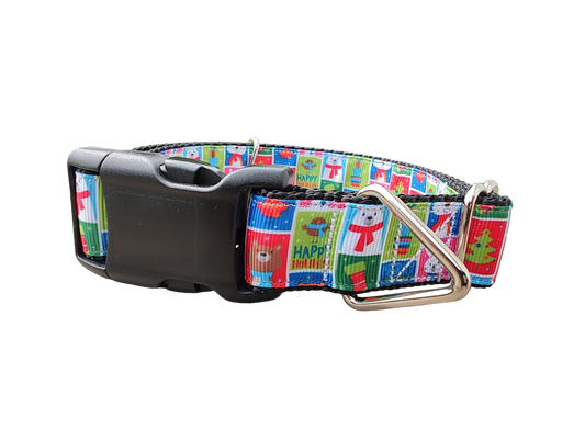 Christmas Cards Nylon Dog Collar | Purrfect Pet Kingdom