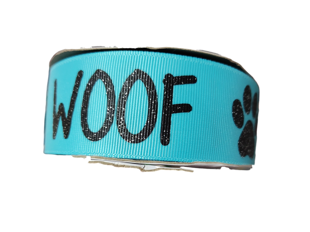 1.5" Wide Woof Nylon Dog Collar