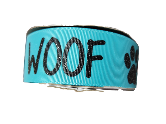 1.5" Wide Woof Nylon Dog Collar