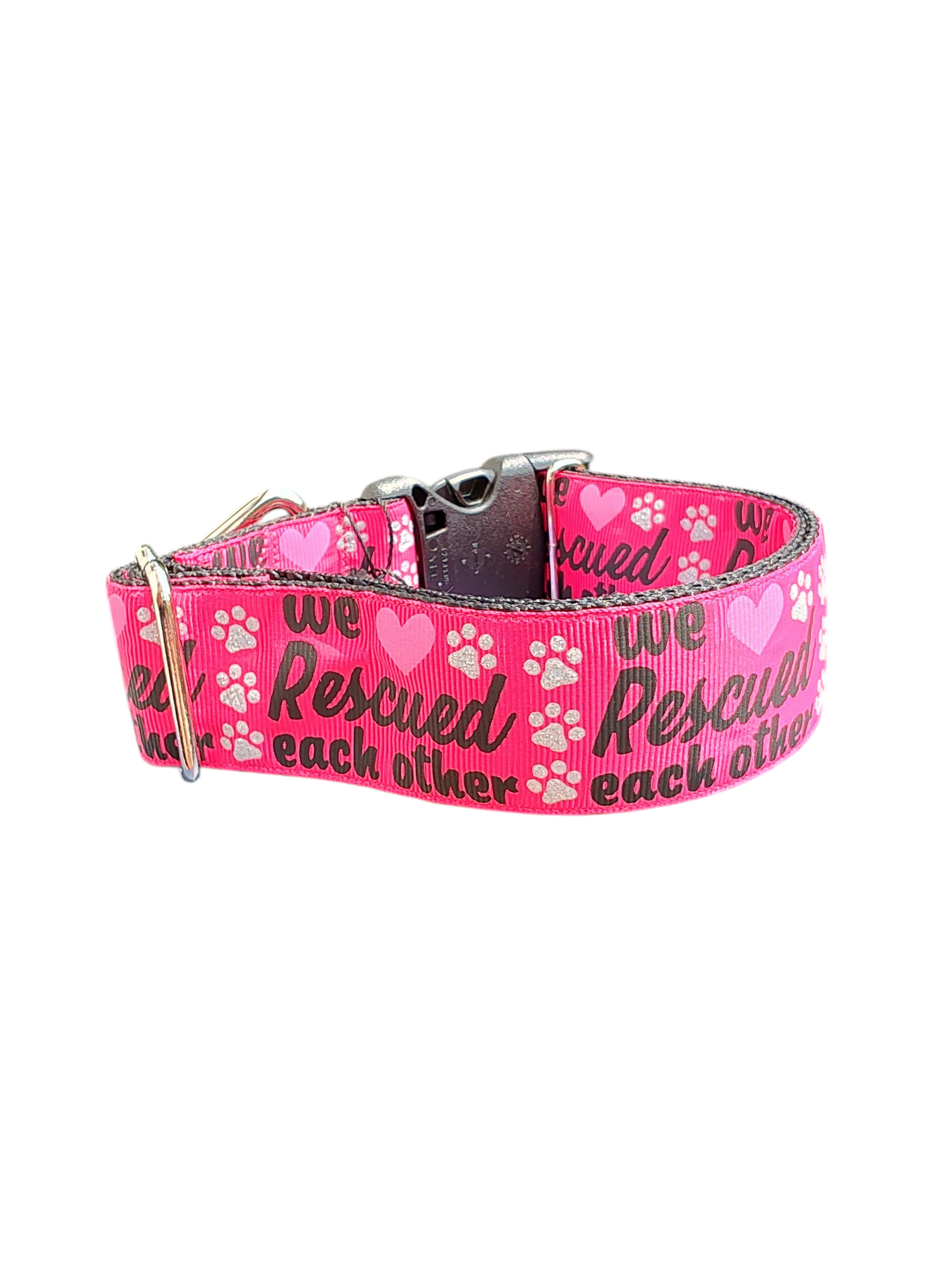 1.5" Wide We Rescued Each Other Nylon Dog Collar | Purrfect Pet Kingdom