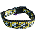 Beehive Black Nylon Dog Collar MD, LG, XL, Leash | Purrfect Pet Kingdom