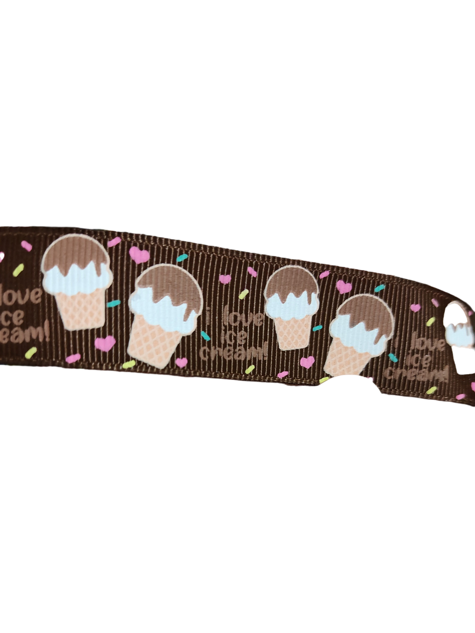 I Love Ice Cream Nylon Dog Collar