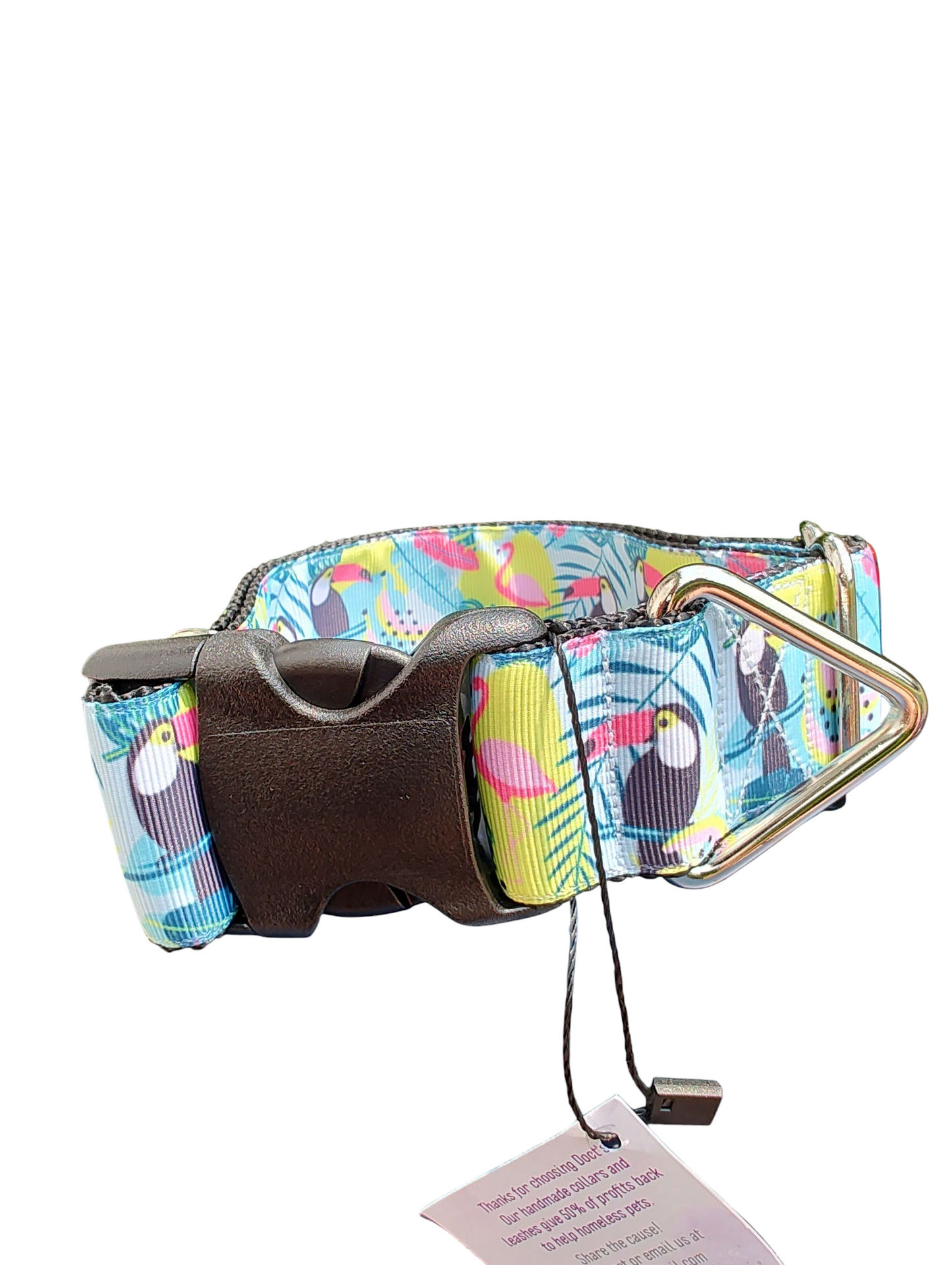 1.5" Wide Tropical Toucans Nylon Dog Collar | Purrfect Pet Kingdom