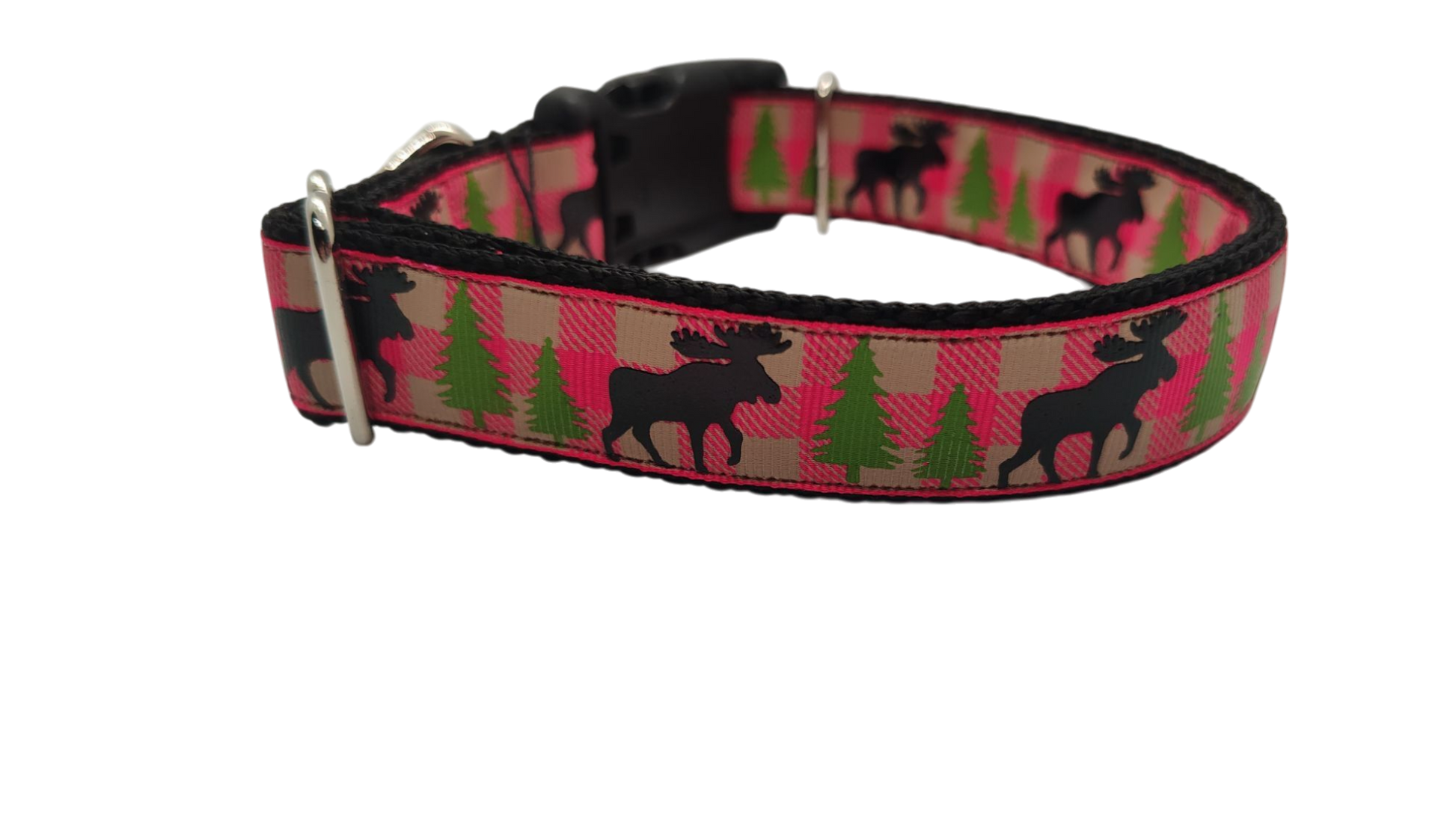 Pink Moose Nylon Dog Collar | Purrfect Pet Kingdom