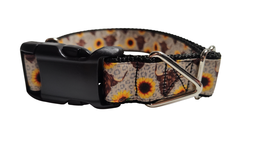 Cows and Sunflowers Western Nylon Dog Collar | Purrfect Pet Kingdom