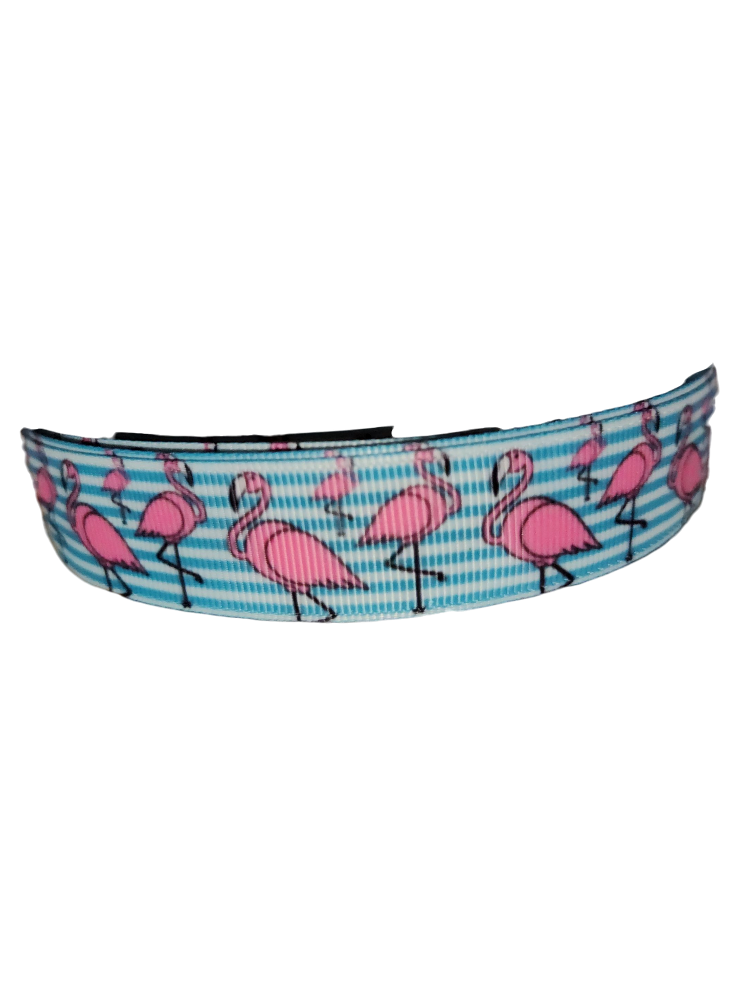 Flamingo Stripes Nylon Dog Collar | Purrfect Pet Kingdom