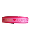 Sun Lover Pink Nylon Dog Collar