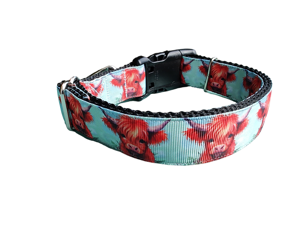 Highland Cows Nylon Dog Collar | Purrfect Pet Kingdom