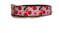 Pink Cherries Nylon Dog Collar