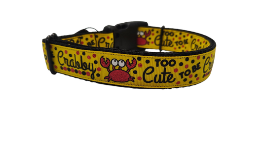 Too Cute To Be Crabby Nylon Dog Collar | Purrfect Pet Kingdom