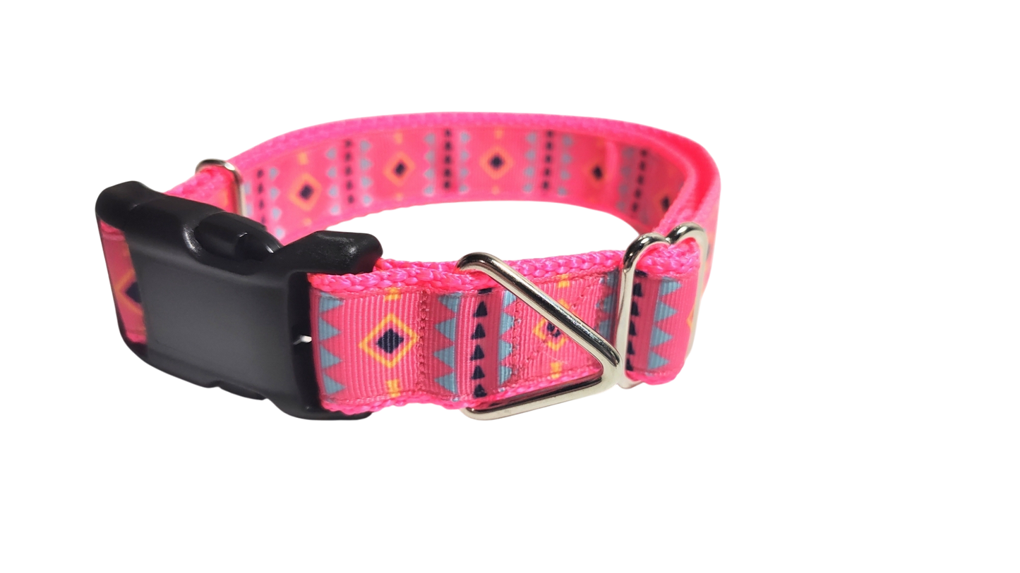 Pink Tribal 2 Nylon Dog Collar | Purrfect Pet Kingdom
