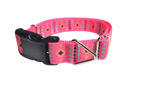 Pink Tribal 2 Nylon Dog Collar | Purrfect Pet Kingdom
