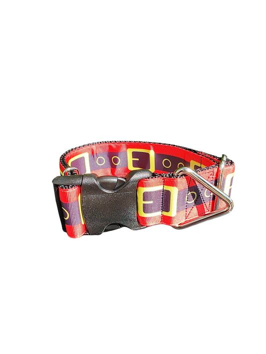 1.5" Wide Santa's Belt Nylon Dog Collar | Purrfect Pet Kingdom