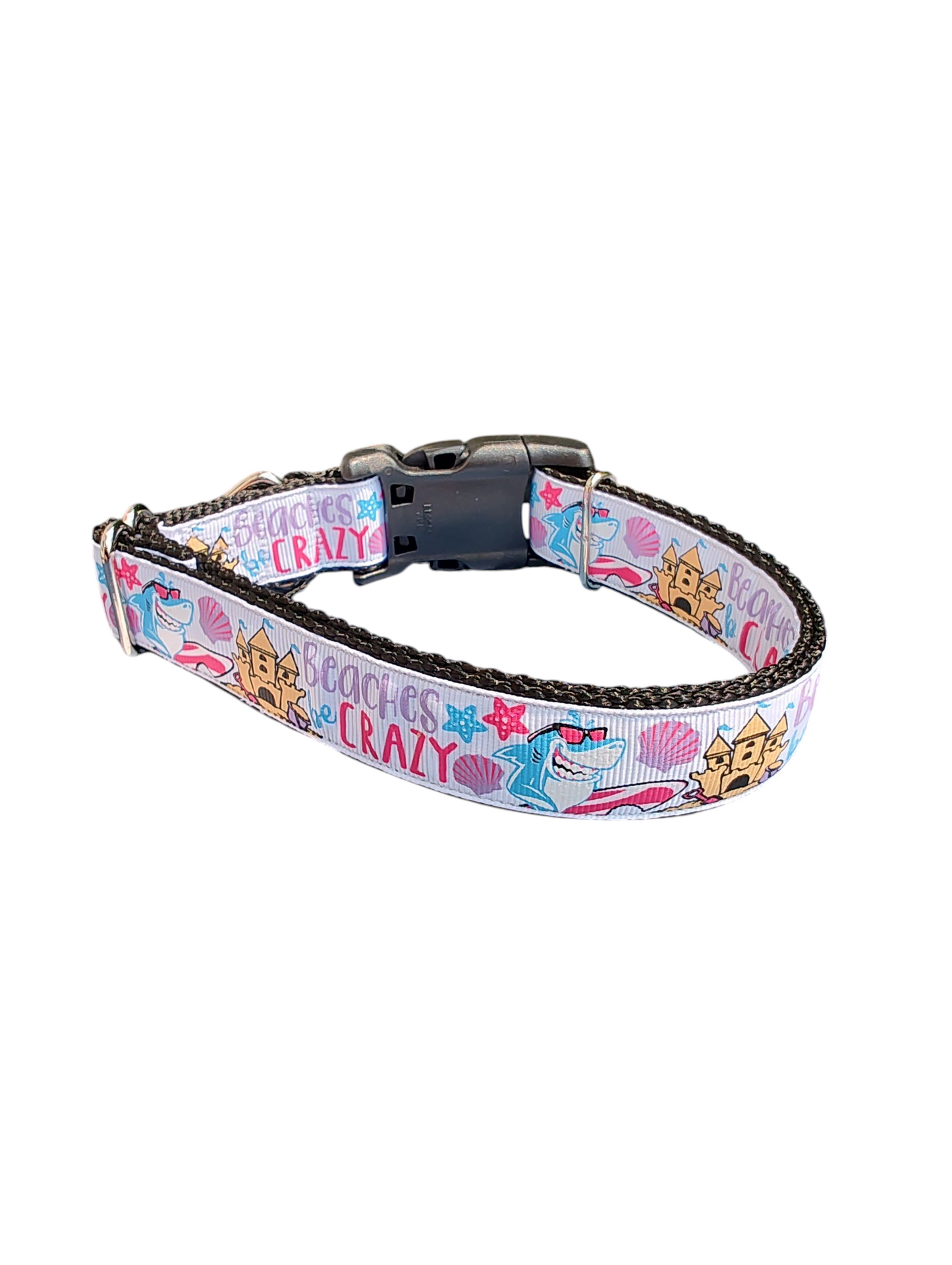 Beaches Be Crazy Nylon Dog Collar | Purrfect Pet Kingdom