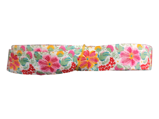 Bright Flowers Nylon Dog Collar