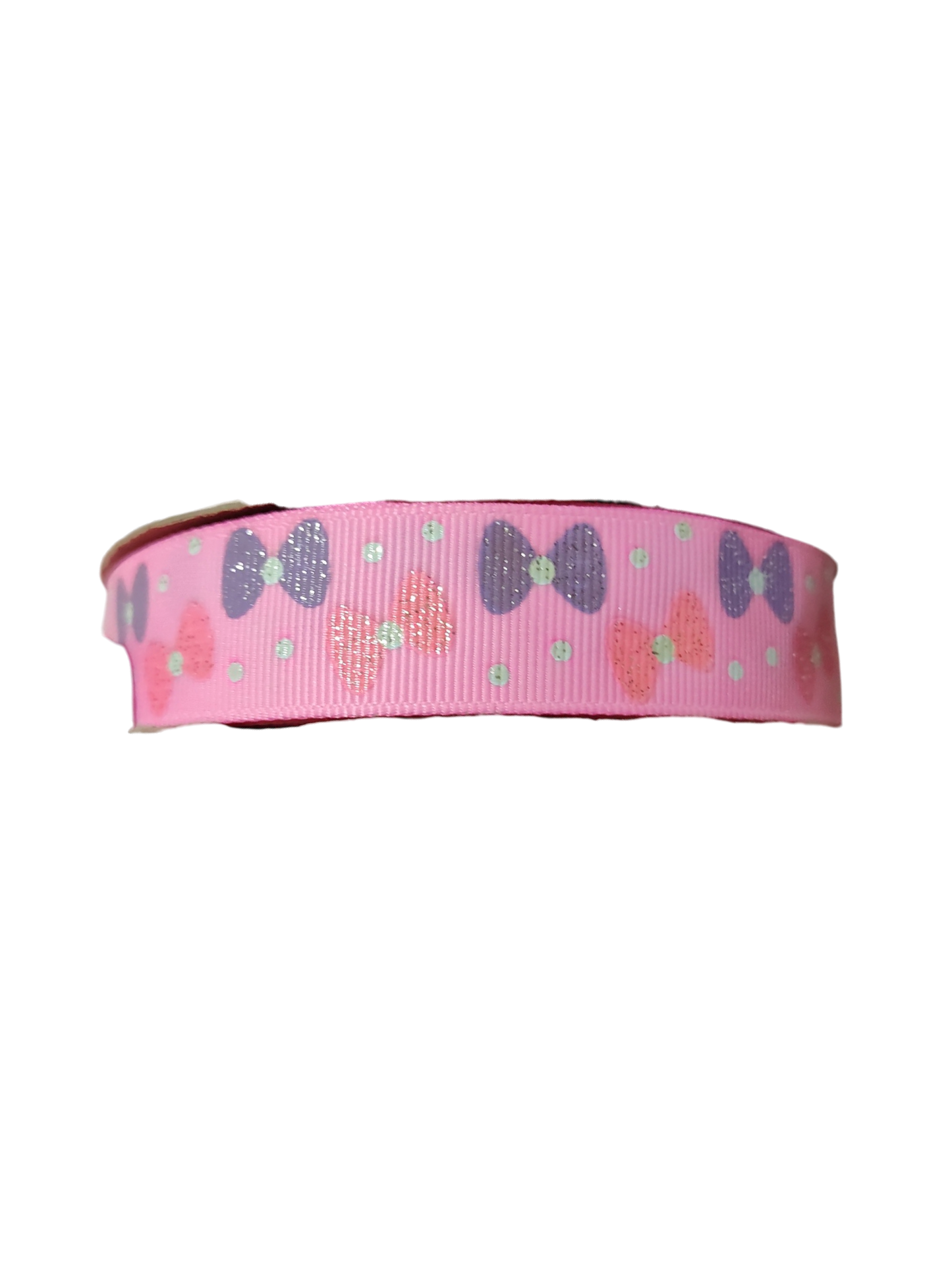 Pink and Purple Bows Nylon Dog Collar