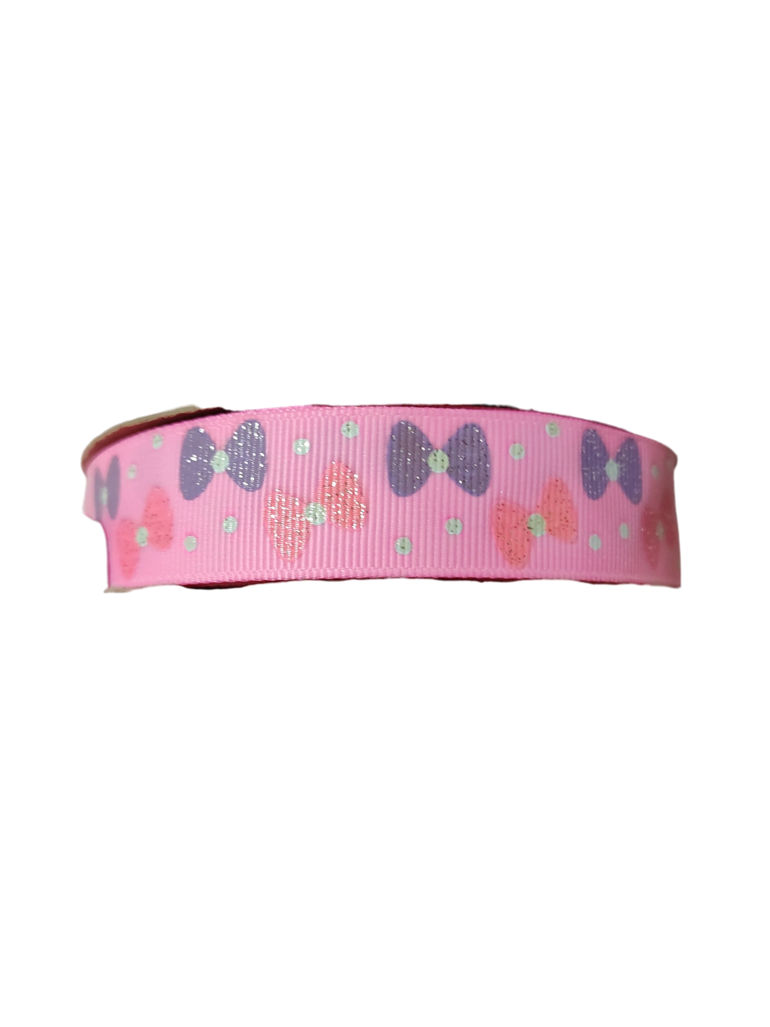 Pink and Purple Bows Nylon Dog Collar