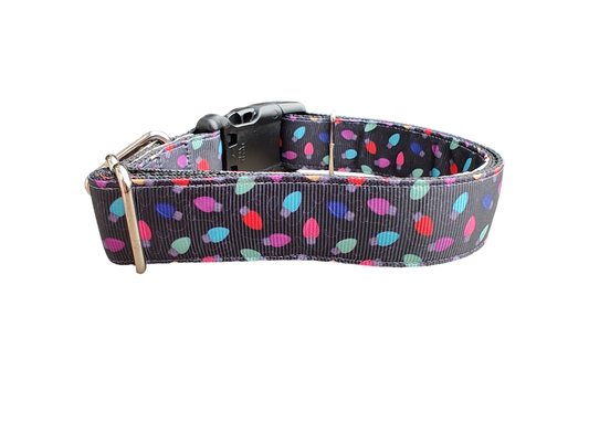 Christmas Lights Nylon Dog Collar | Purrfect Pet Kingdom