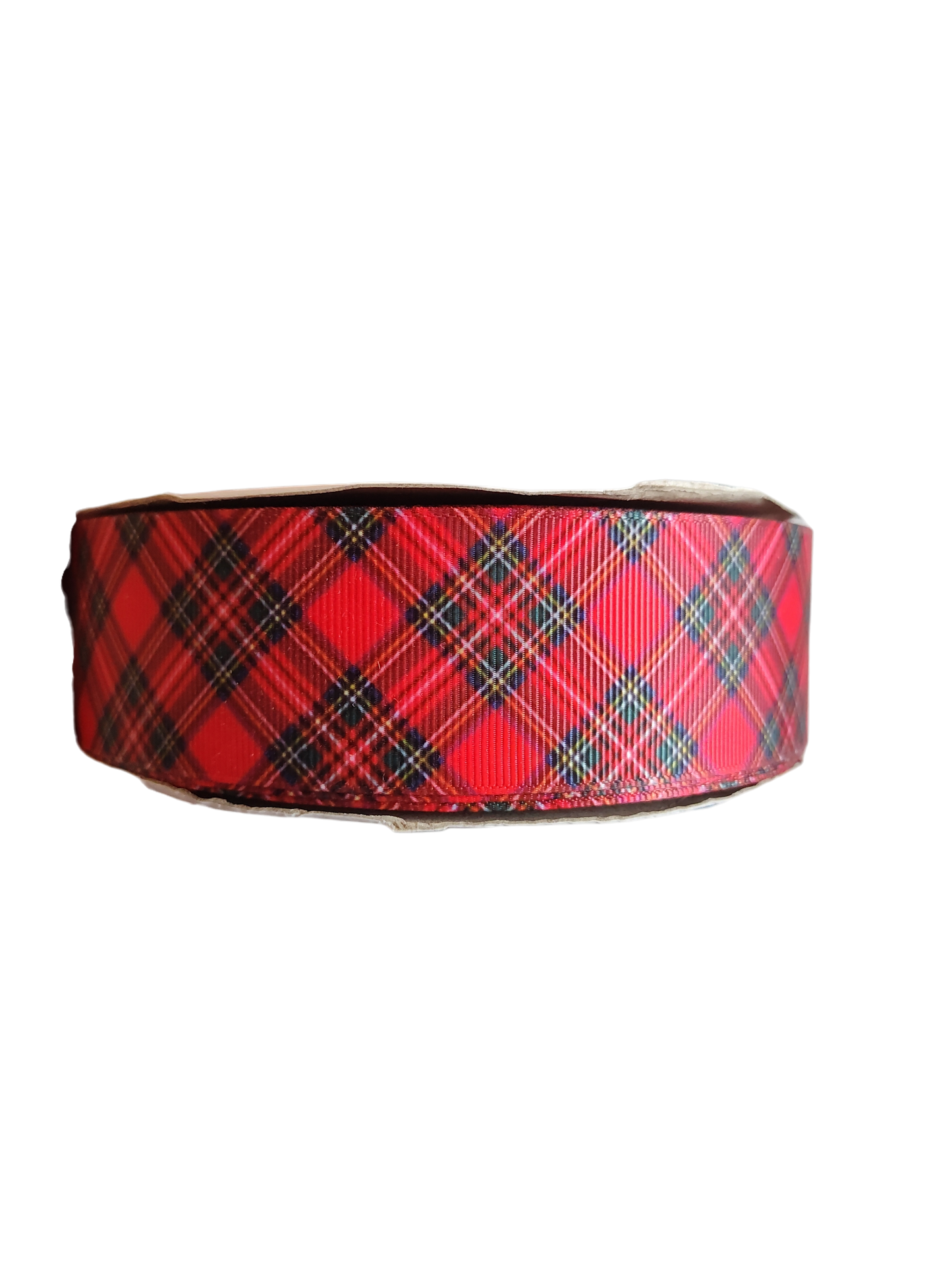 1.5" Wide Red and Black Tartan Plaid Nylon Dog Collar | Purrfect Pet Kingdom
