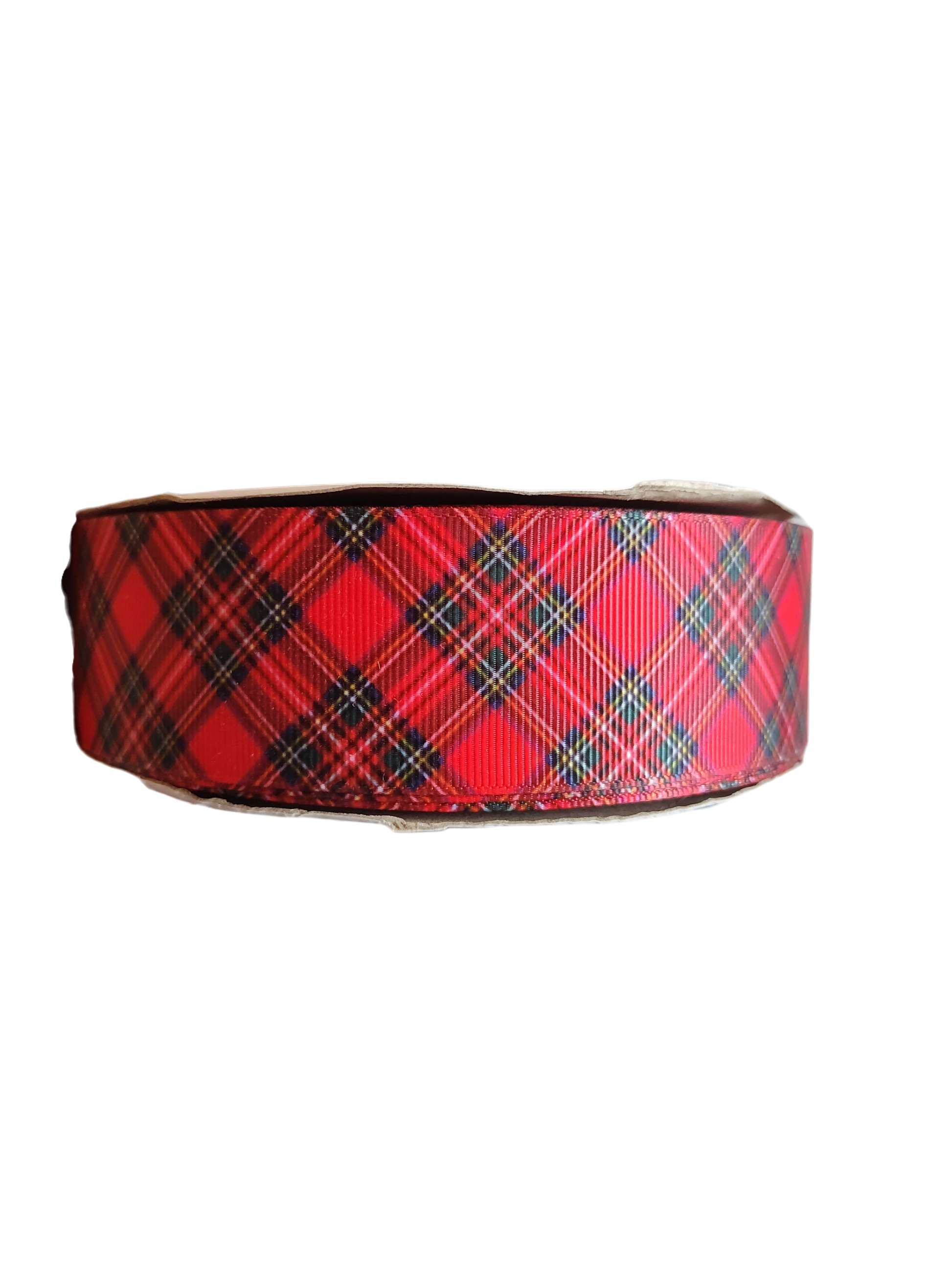1.5" Wide Red and Black Tartan Plaid Nylon Dog Collar | Purrfect Pet Kingdom