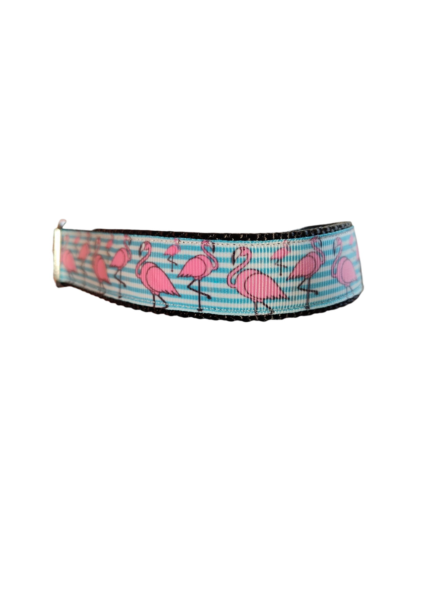 Flamingo Stripes Nylon Dog Collar | Purrfect Pet Kingdom
