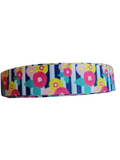Flowers & Stripes Nylon Dog Collar