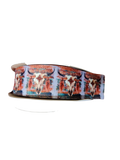 1.5" Wide Western Bull Skull Nylon Dog Collar